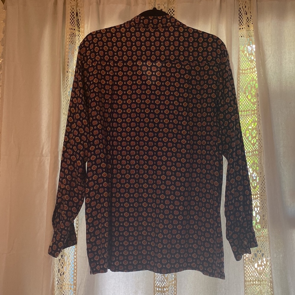 Women’s Patterned Button Down Shirt, M - image 3